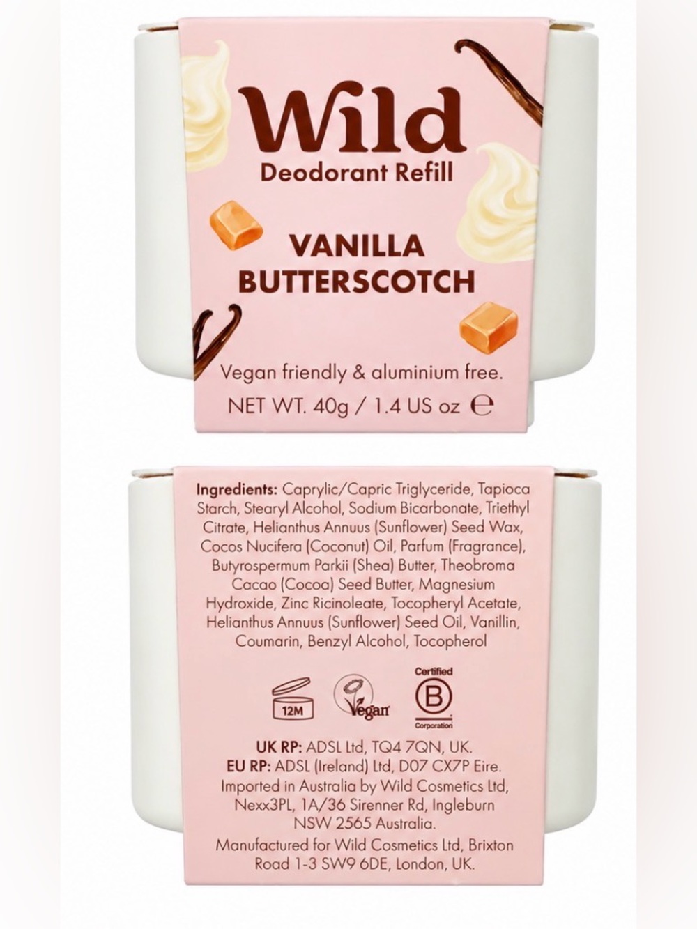Vanilla Butterscotch Deodorant Refill — Soft Pink